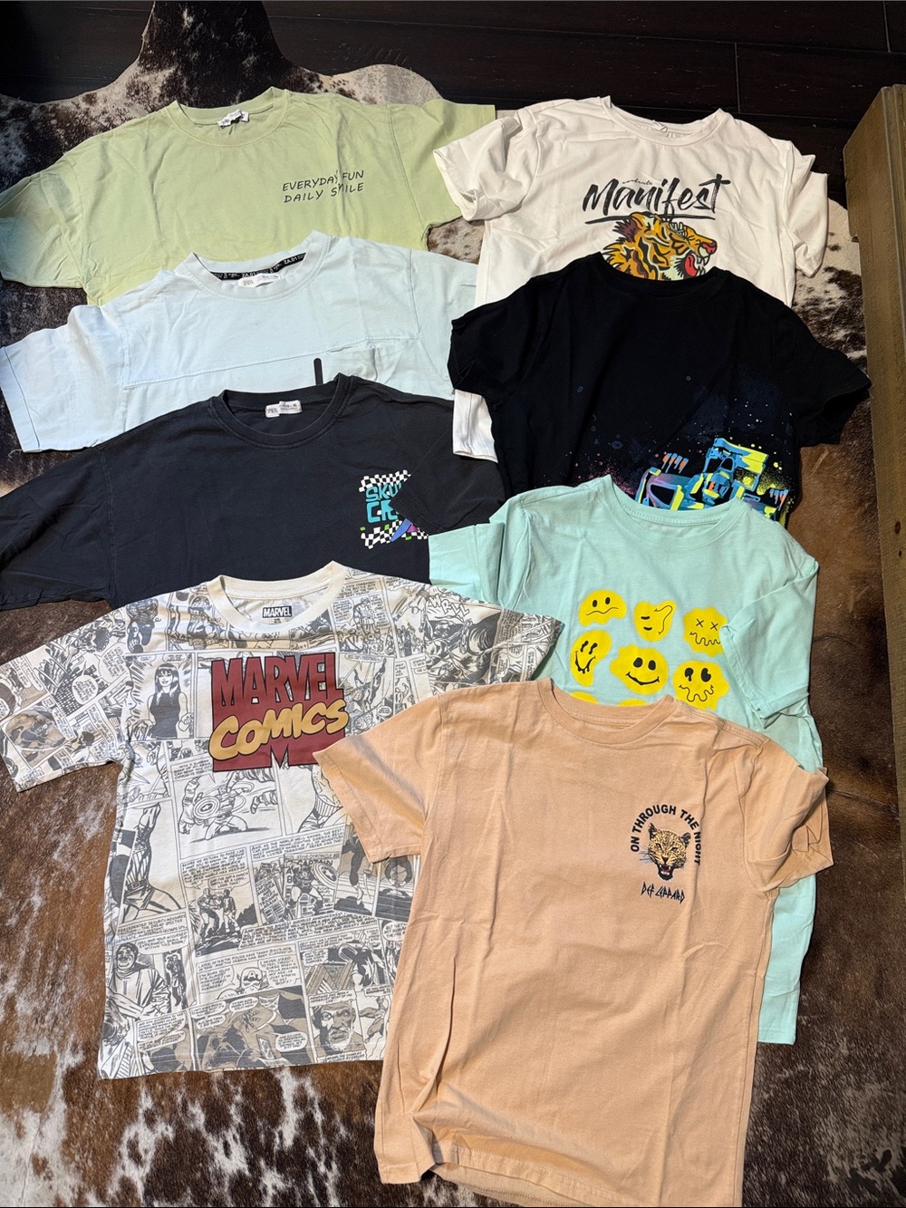 Kids Peach Graphic Short Sleeve Tee - Unbranded